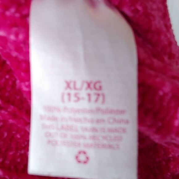 Cozy velour sweater in rich bright pink - Picture 5 of 6